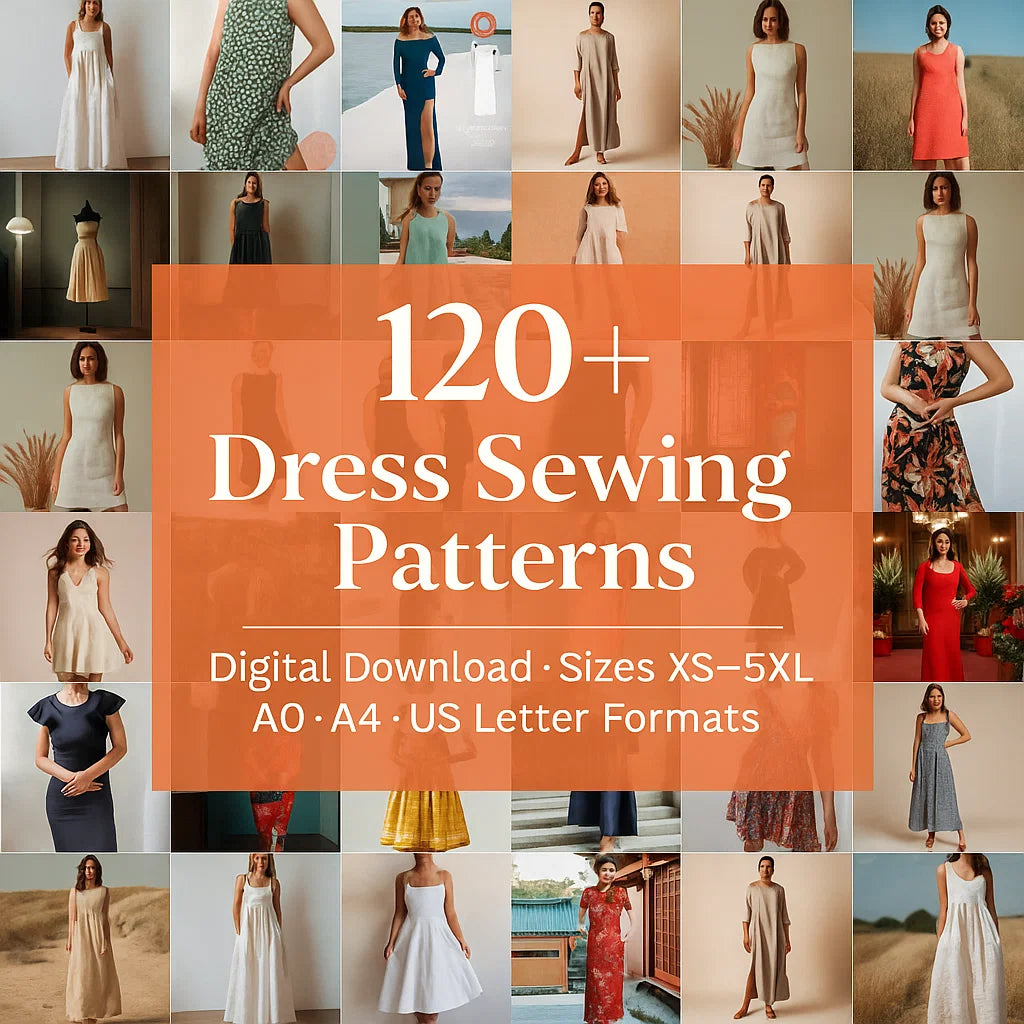 All-In-One Dress Pattern Collection – 120 PDF Designs