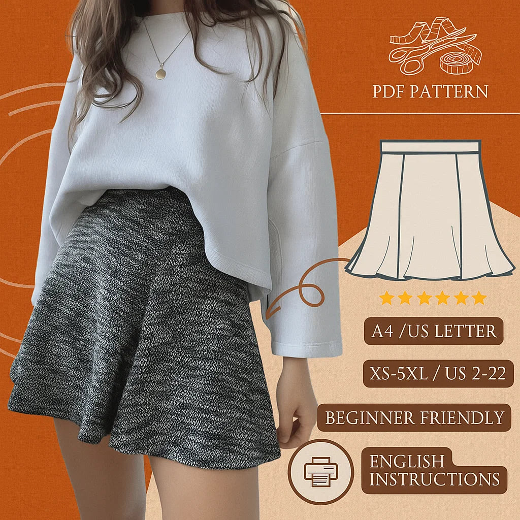 Trumpet Mini Skirt Sewing Pattern