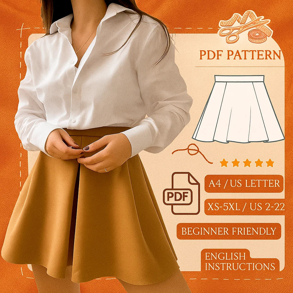 Circle School Skirt Sewing Pattern