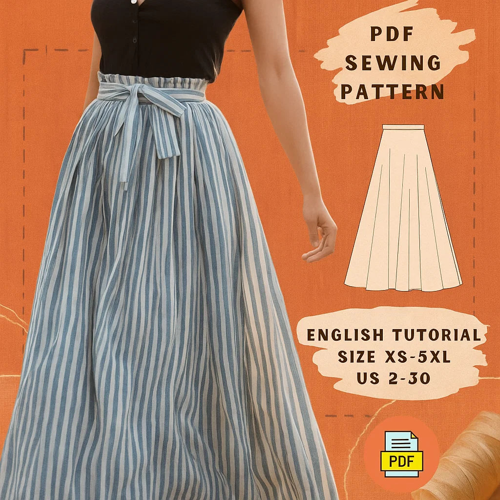 Tiered Maxi Skirt Sewing Pattern