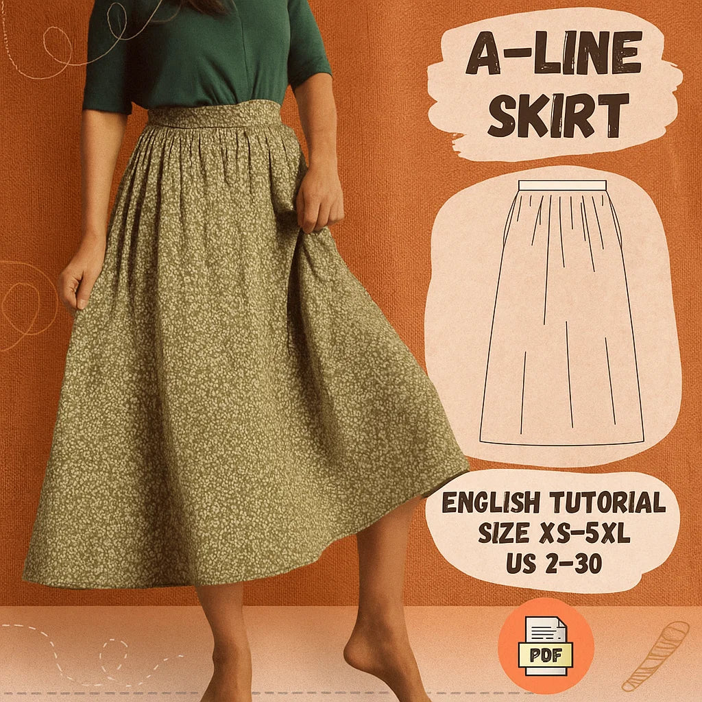 Floral Midi Skirt Sewing Pattern