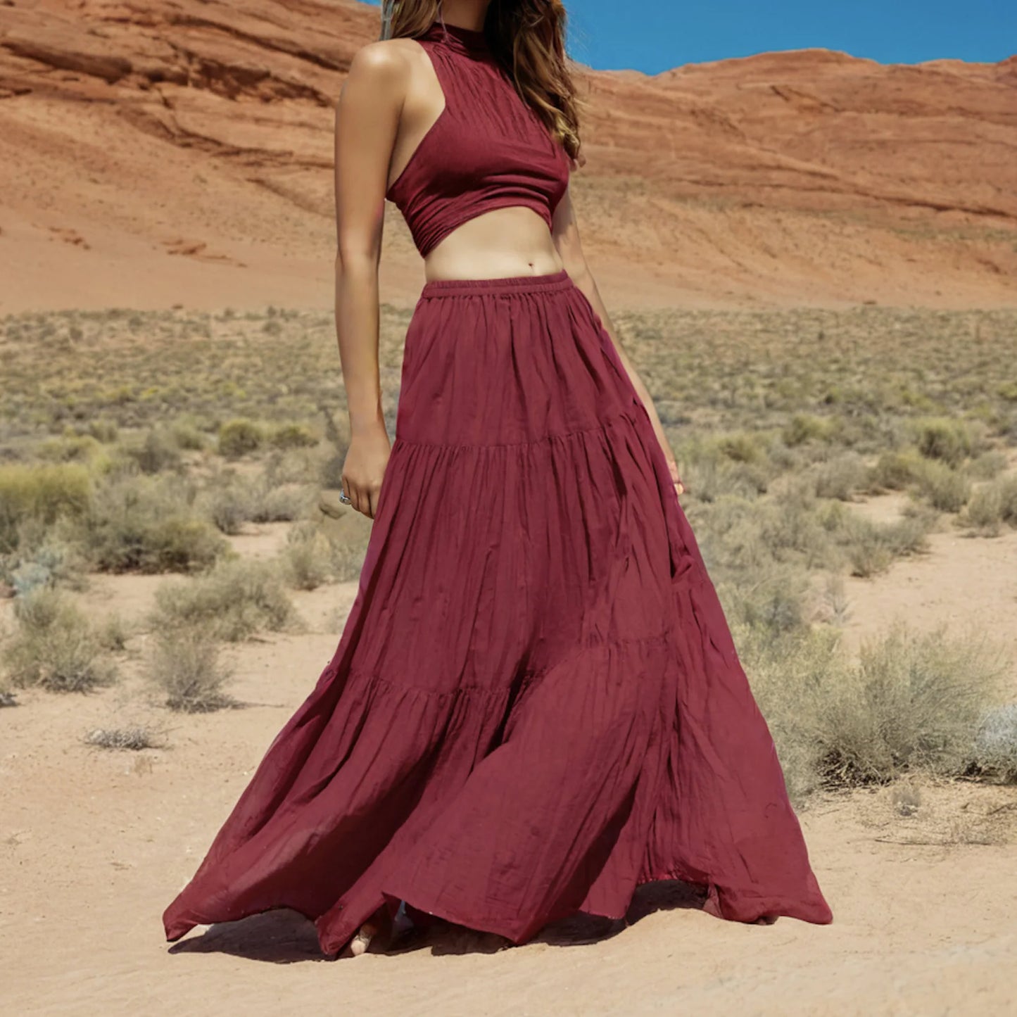 Tiered Maxi Skirt Sewing Pattern