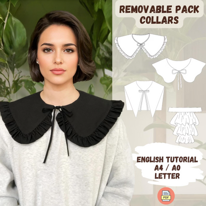 Black Detachable Collar Pattern