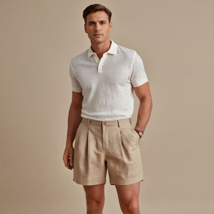 Man Linen Shorts Pattern