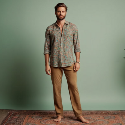 Men's Boho Shirt and Pants PDF Sewing Pattern