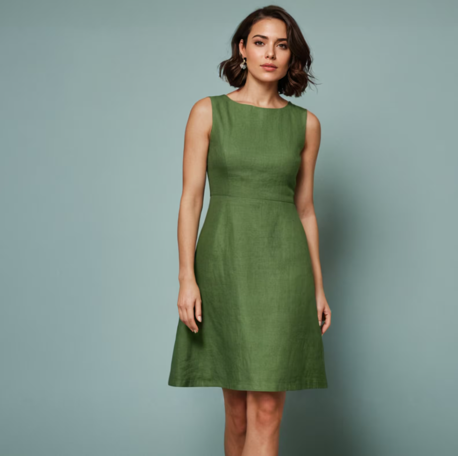 A-Line Linen Dress Sewing Pattern