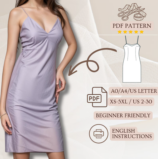 Breezy Summer Staple – Strappy Slip Dress Sewing Pattern