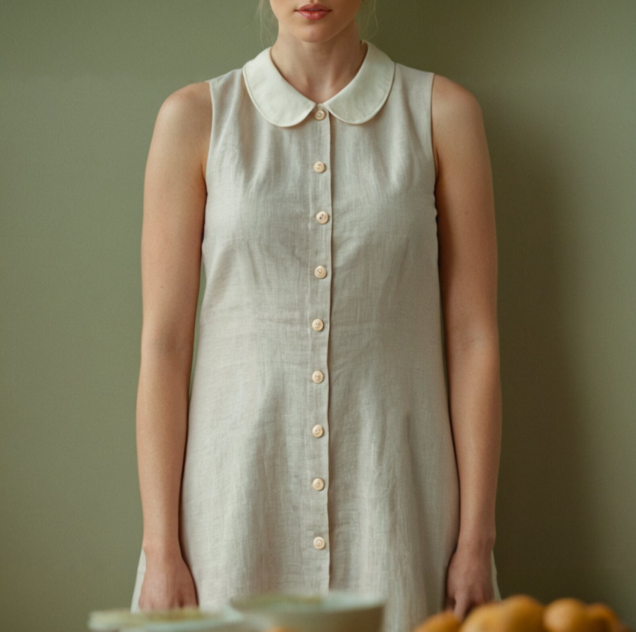 Peter Pan Collar Mini Dress PDF Sewing Pattern