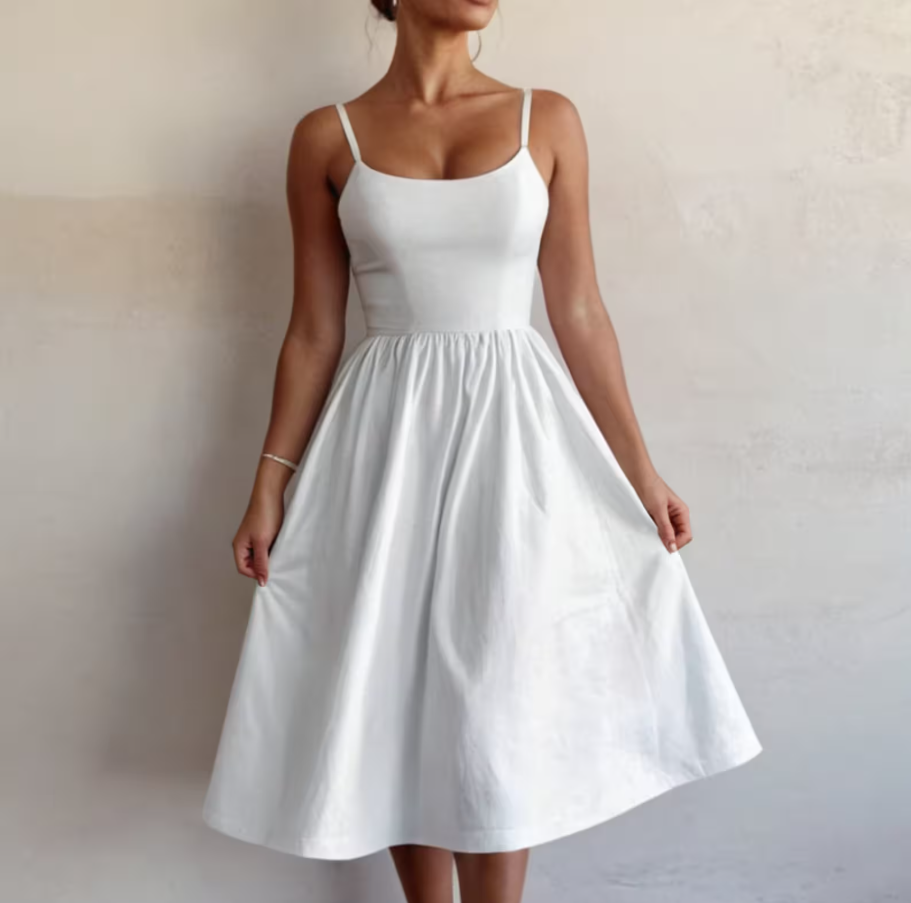 Strappy Midi A-Line Dress PDF Sewing Pattern