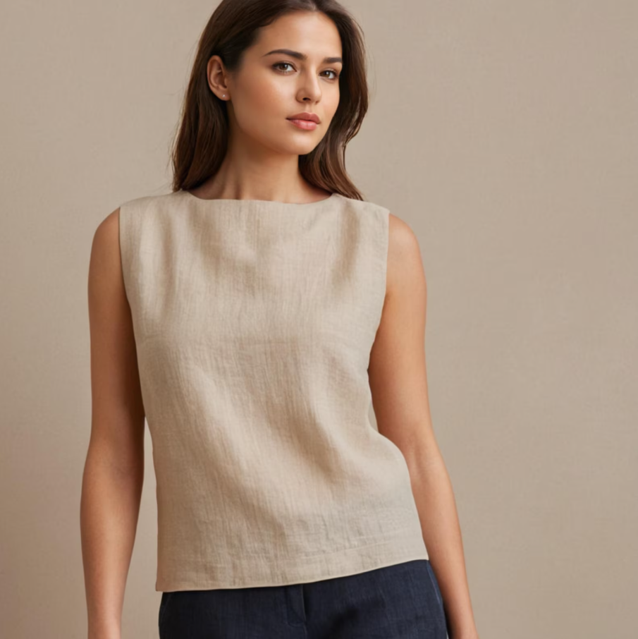 Simple Linen Summer Top PDF Sewing Pattern