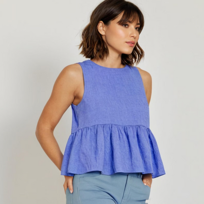 Peplum Ruffle Crop Top PDF Sewing Pattern