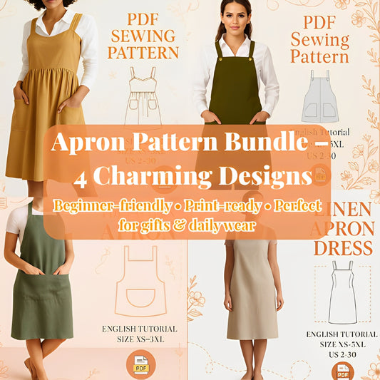 Whisper Nights Apron Bundle– 4 Beautiful Designs