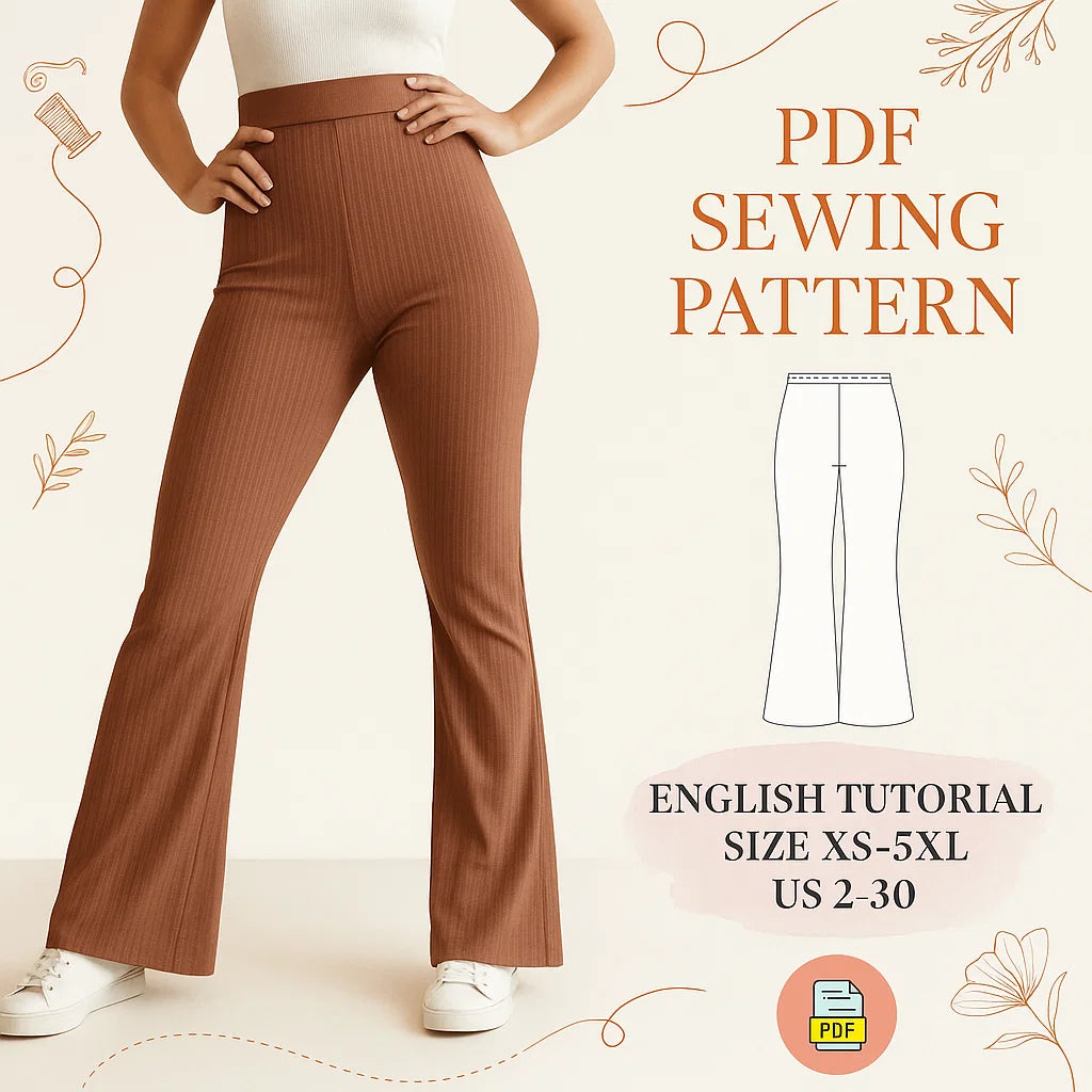 Flare Leg Pants Sewing Pattern