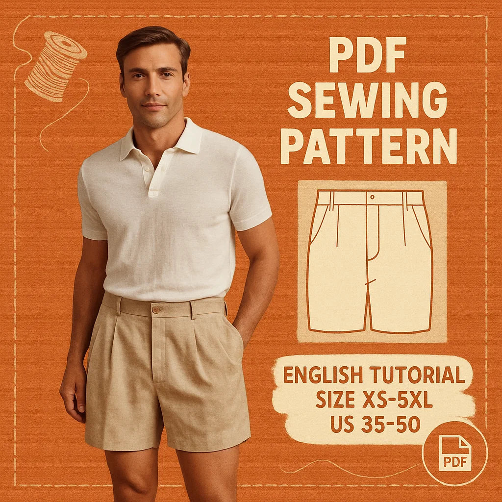 Man Linen Shorts Pattern