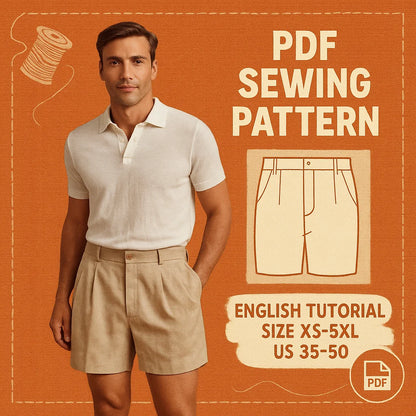 Man Linen Shorts Pattern