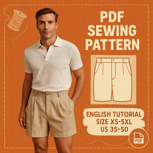 Man Linen Shorts Pattern
