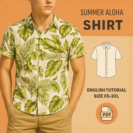 Men’s Hawaiian Shirt PDF Sewing Pattern