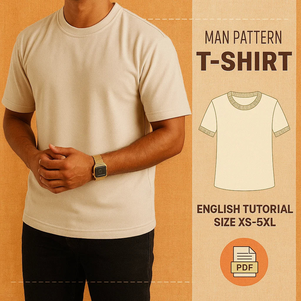 Men’s Oversized T-Shirt PDF Sewing Pattern