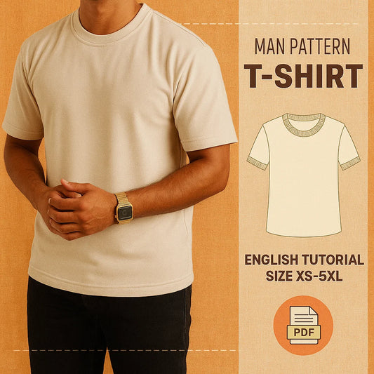 Men’s Oversized T-Shirt PDF Sewing Pattern