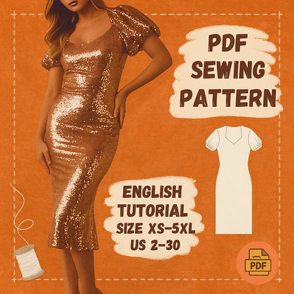 Sequin Party Dress Sewing Pattern
