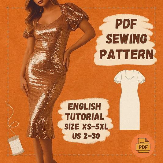 Sequin Party Dress Sewing Pattern