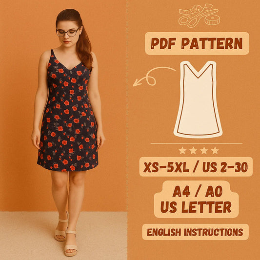 V-Neck Sleeveless Bodycon Dress Sewing Pattern