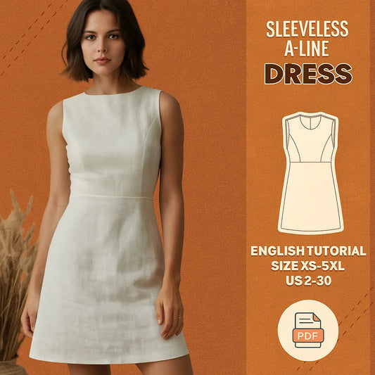 Minimalist A-Line Linen Dress Sewing Pattern