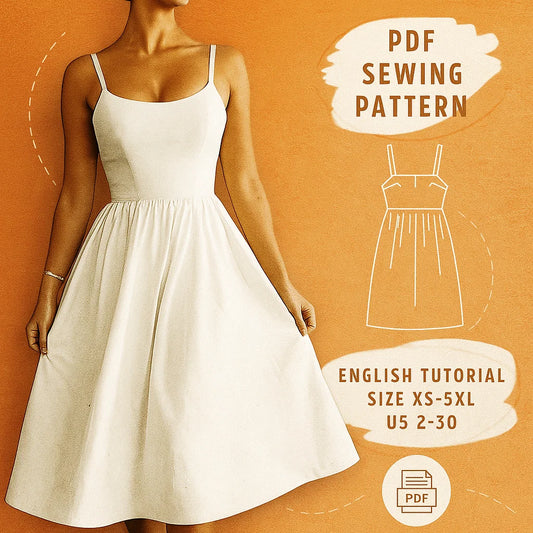 Strappy Midi A-Line Dress PDF Sewing Pattern