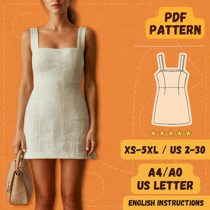 Linen Mini Sundress PDF Sewing Pattern