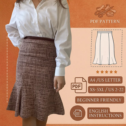 Trumpet Skirt Sewing Pattern