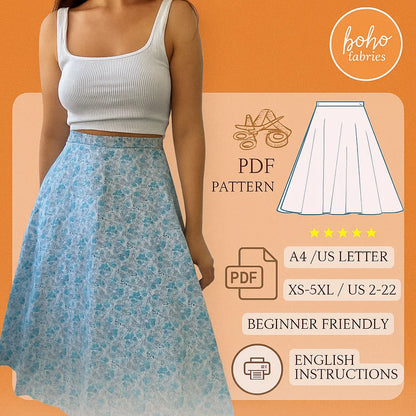 A-Line Skirt Sewing Pattern