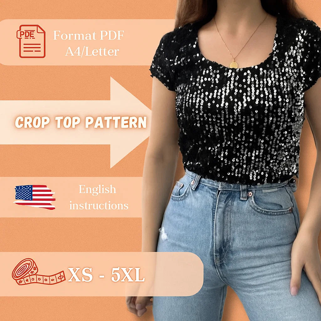 Sequin Crop Top Sewing Pattern