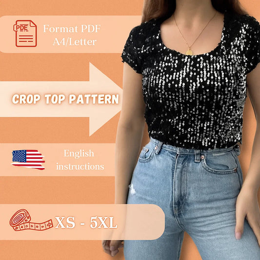 Sequin Crop Top Sewing Pattern
