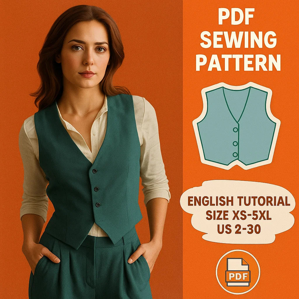 Classic Women’s Vest PDF Sewing Pattern