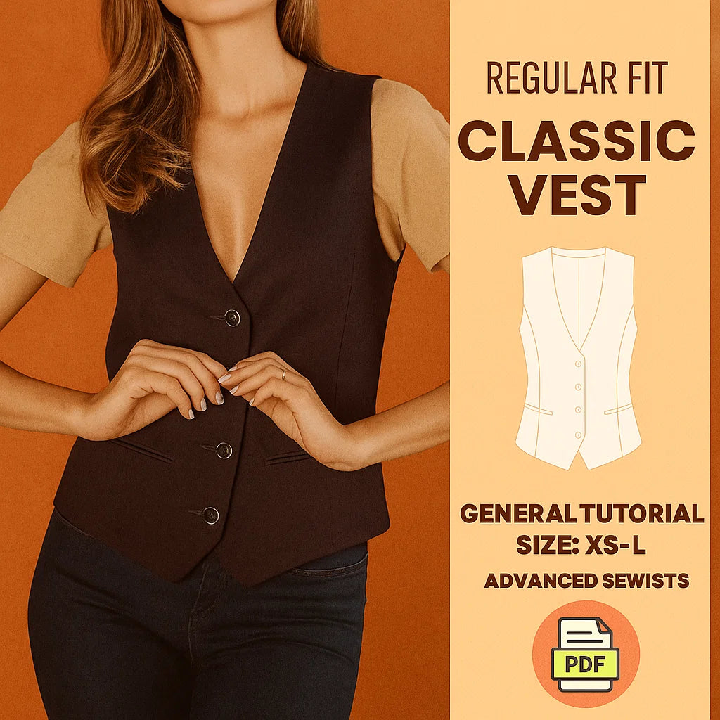Classic Women's Regular Fit Vest PDF Sewing Pattern