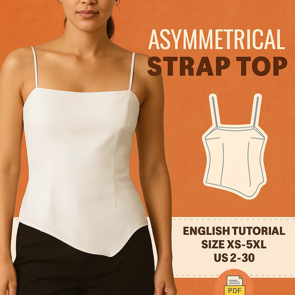 Asymmetrical Strap Tank Top Sewing Pattern