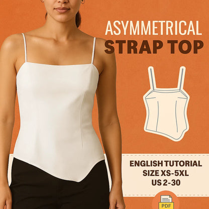 Asymmetrical Strap Tank Top Sewing Pattern