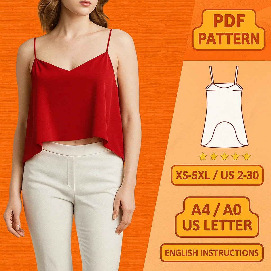 Asymmetrical Cami Top Sewing Pattern