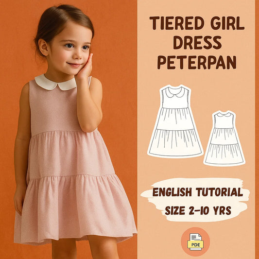 Tiered Girl's Dress Sewing Pattern