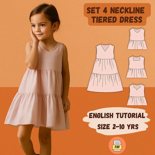 Tiered Girl's Dress PDF Sewing Pattern