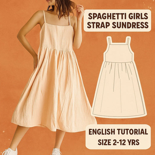Boho Girls Summer Dress Sewing Pattern