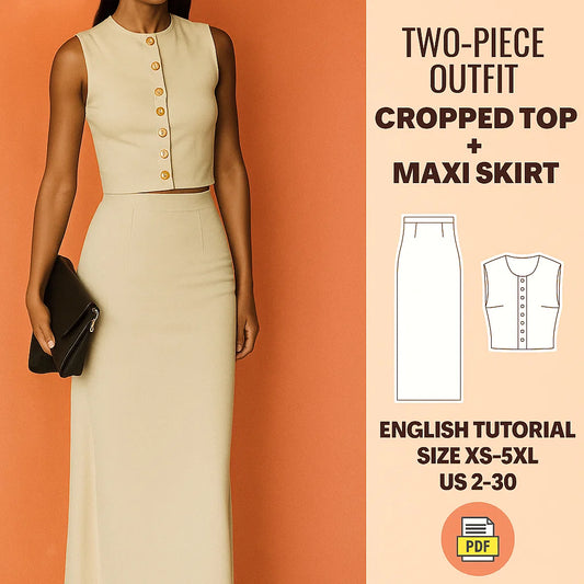 Crop Top & Maxi Skirt Sewing Pattern