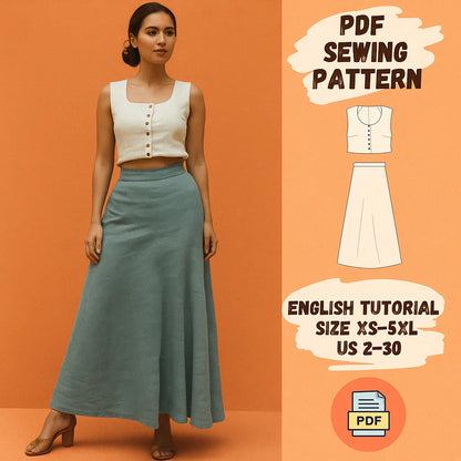 Linen Two-Piece Set Sewing Pattern