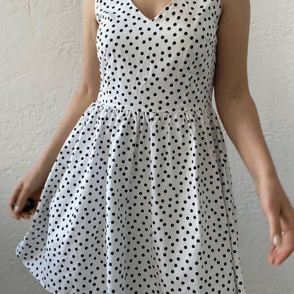 Polka Dot Gathering Dress PDF Sewing Pattern