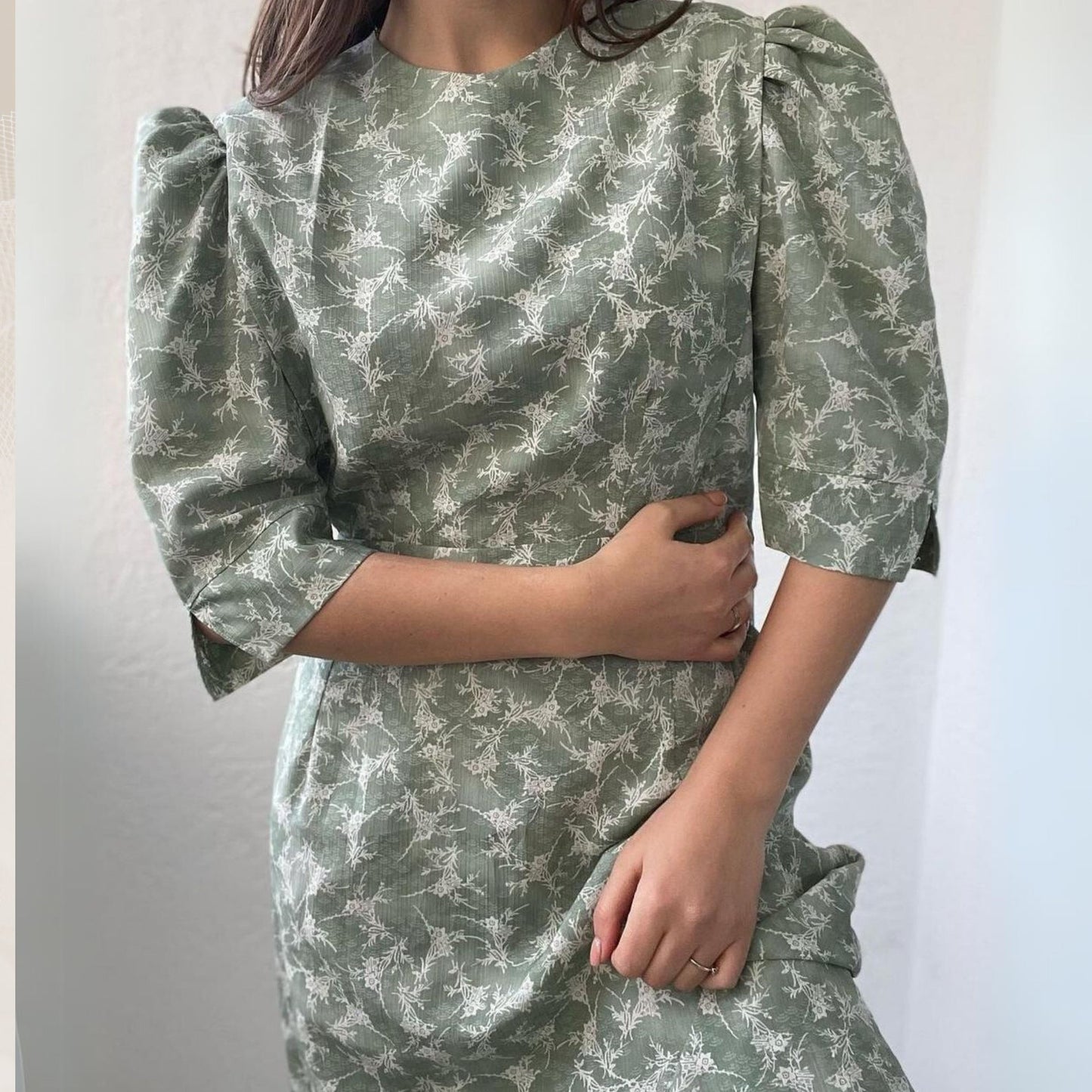 Puff Sleeve A-Line Dress Sewing Pattern