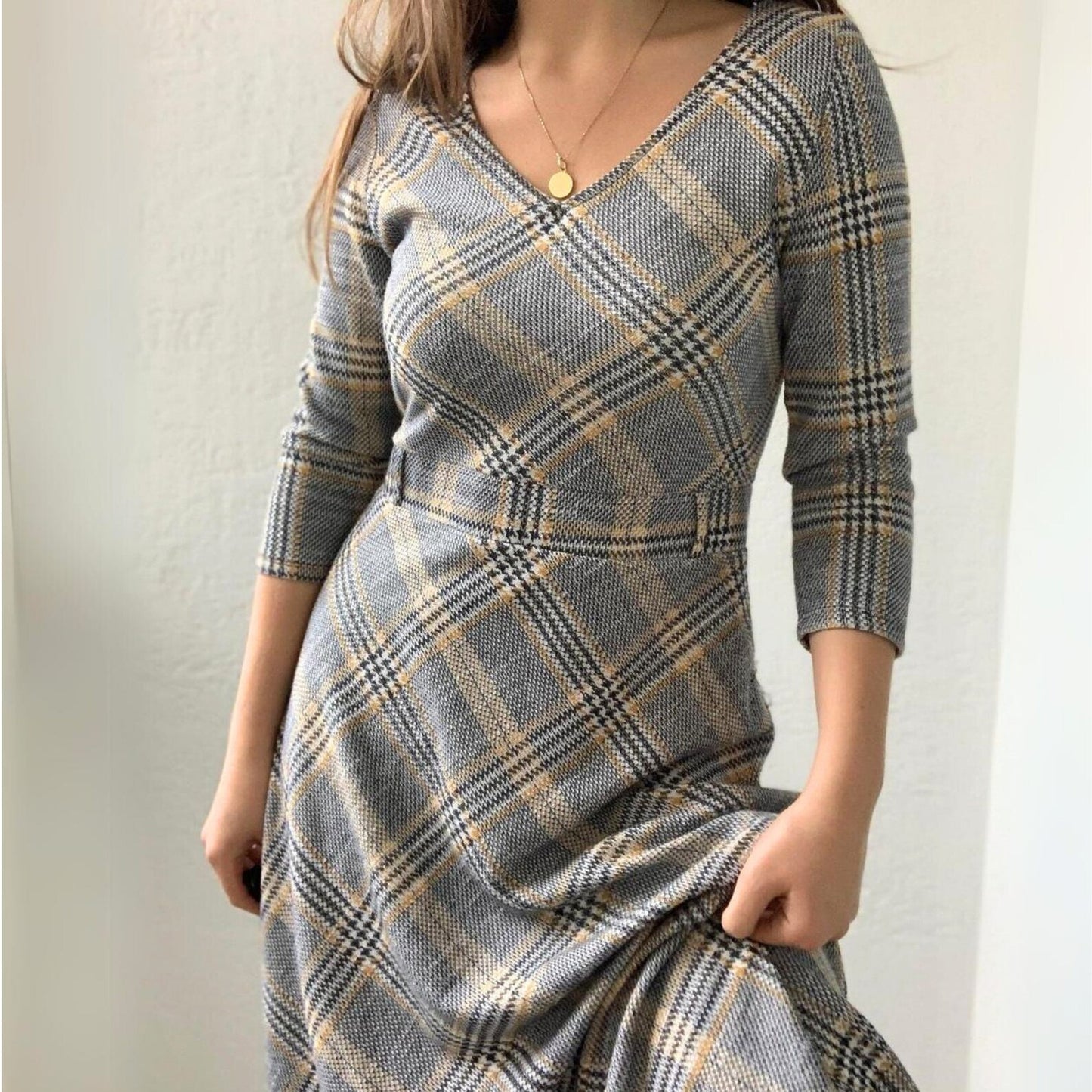 V-Neck Natural Waist Dress PDF Sewing Pattern