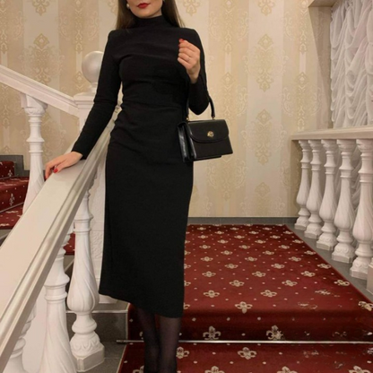 Elegant Stand Collar Evening Dress PDF Sewing Pattern