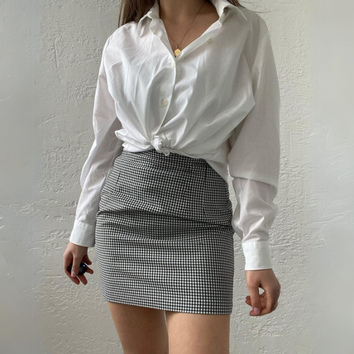 High Waist Mini Skirt Sewing Pattern | PDF Pencil Skirt for Women