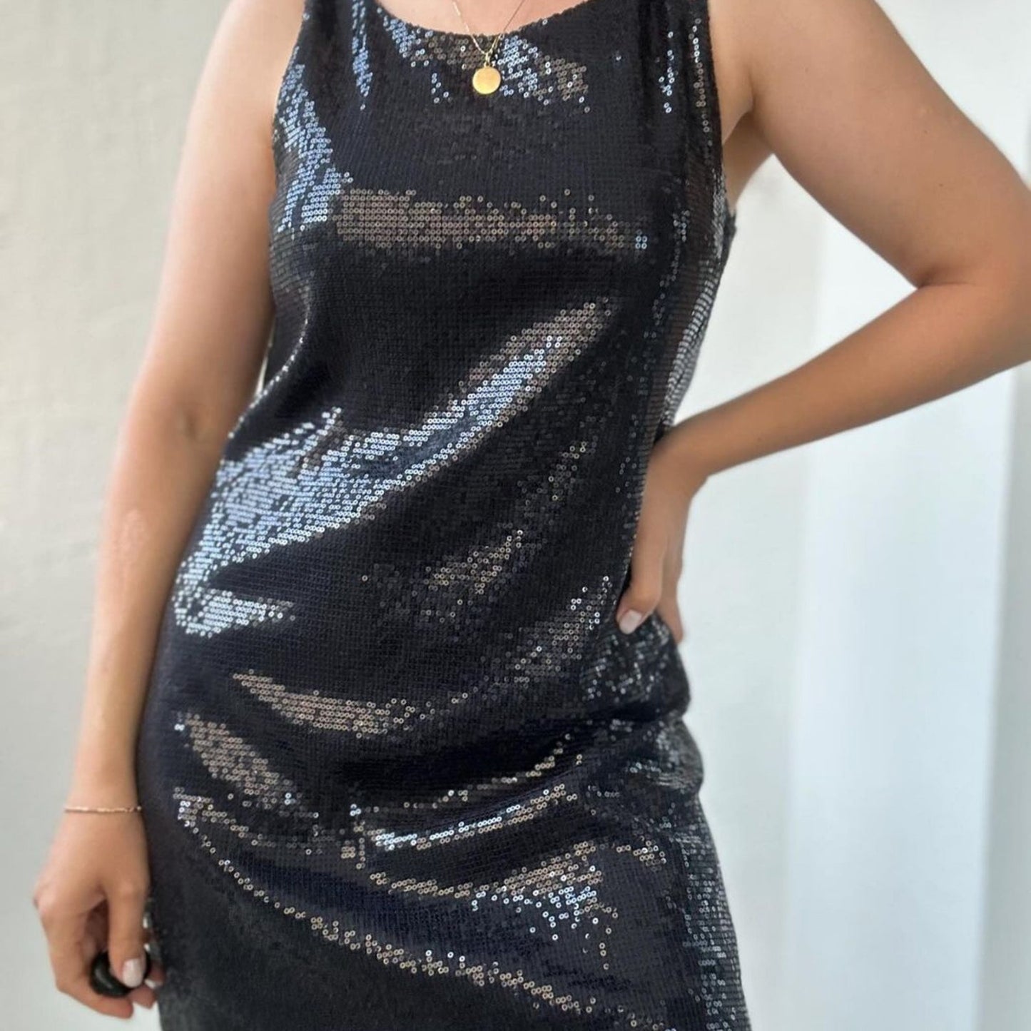 Black Sequin Party Dress PDF Pattern