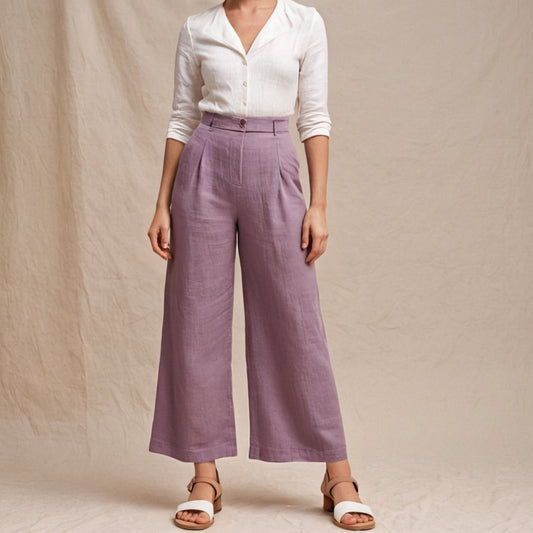 Linen Wide-Leg Pants Sewing Pattern